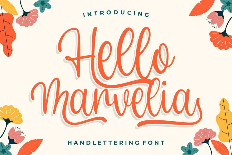 Hello Marvelia – Handlettering Font Font Good Java 