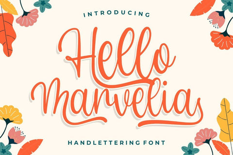 Hello Marvelia – Handlettering Font Font Good Java 
