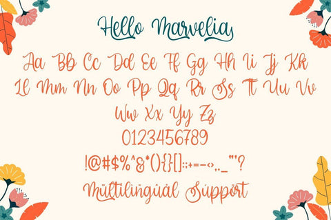 Hello Marvelia – Handlettering Font Font Good Java 