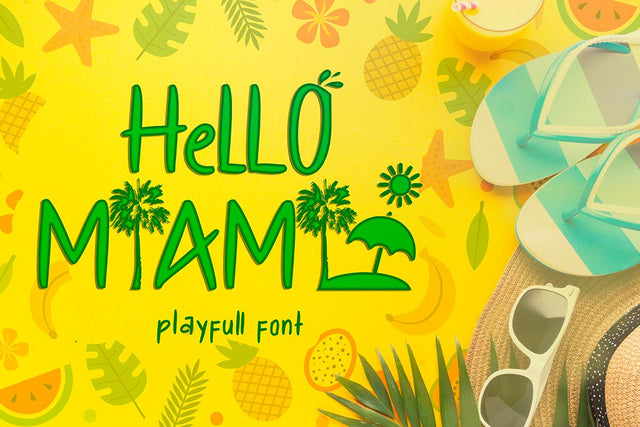 Hello Miami Font Prasetya Letter 