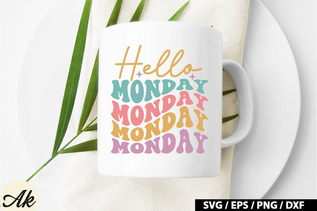 Hello monday Retro SVG SVG akazaddesign 