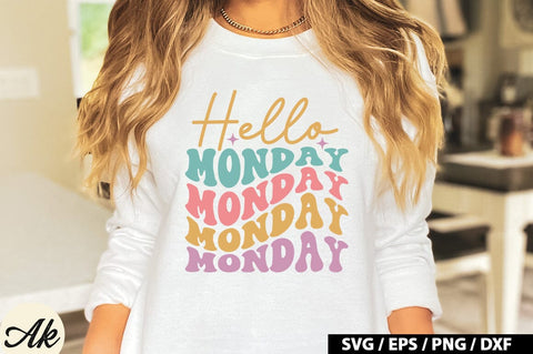 Hello monday Retro SVG SVG akazaddesign 