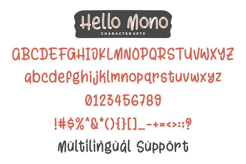 Hello Mono – with Layered Inline Font Good Java 