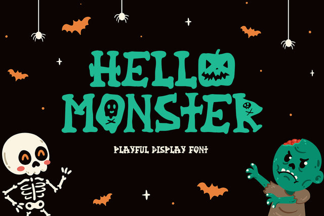 Hello Monster - Playful Display Font Font Alpaprana Studio 