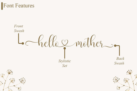 hello mother - a luxury script font Font Anastasia 