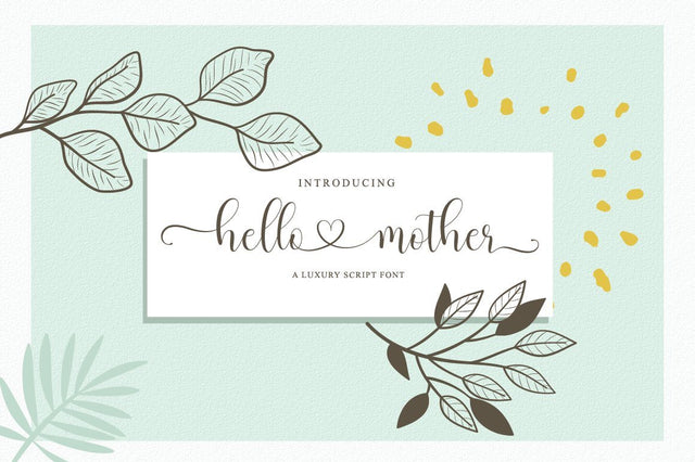 hello mother - a luxury script font Font Anastasia 