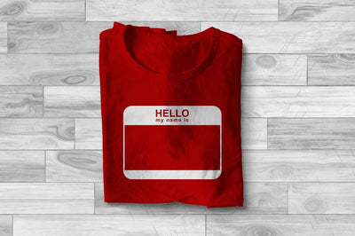 Hello My Name Is Blank Name Tag SVG Designed by Geeks 