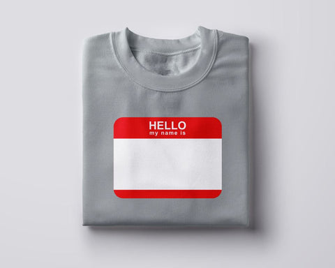 Hello My Name Is Blank Name Tag SVG Designed by Geeks 