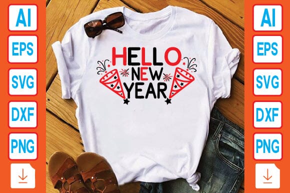 Hello New Year SVG Craftlabsvg24 
