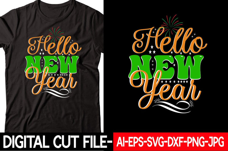 Hello New Year SVG cut file SVG Blessedprint 