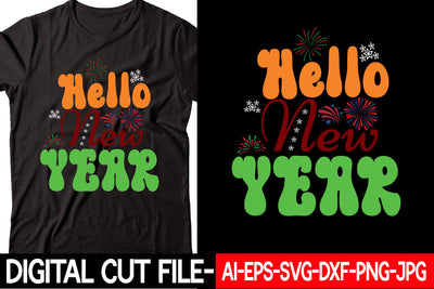 Hello New Year SVG cut file SVG Blessedprint 
