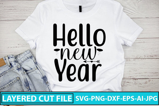 Hello New Year SVG Cut File SVG Syaman 