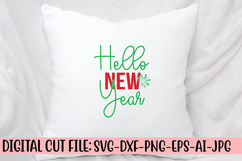 Hello New Year SVG Cut File SVG Syaman 