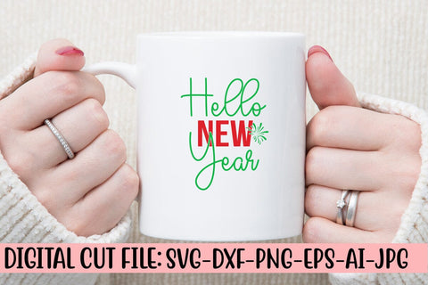 Hello New Year SVG Cut File SVG Syaman 