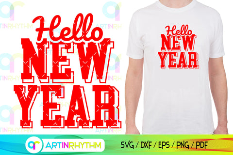 Hello new year svg SVG Artinrhythm shop 