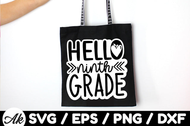 Hello ninth grade Stickers SVG akazaddesign 