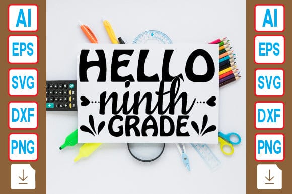 Hello Ninth Grade SVG Craftlabsvg24 
