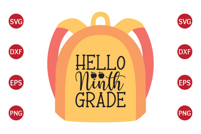 Hello Ninth Grade SVG CraftlabSvg29 