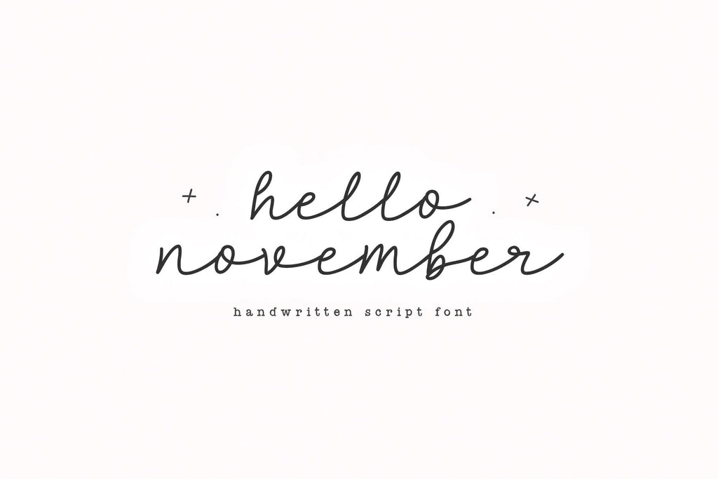 Hello November - Handwritten Script Font - So Fontsy
