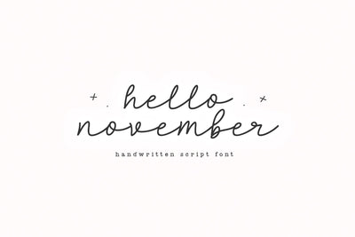 Hello November - Handwritten Script Font Font KA Designs 