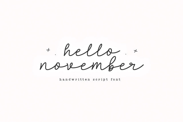 Hello November - Handwritten Script Font Font KA Designs 