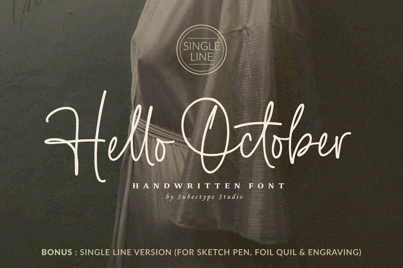 Hello October font Font Subectype Studio 