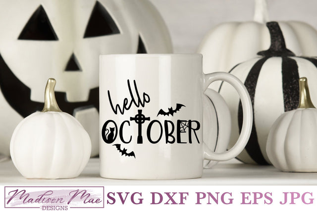 Hello October, Halloween SVG SVG Madison Mae Designs 
