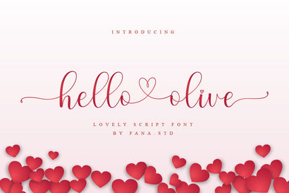 hello olive - love fonts Font Anastasia 