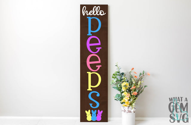 Hello Peeps Porch Sign SVG | Welcome Peeps svg | Easter svg | Marshmallow Peeps svg | Easter Welcome SVG | Easter Porch Sign | Spring SVG SVG What A Gem SVG 