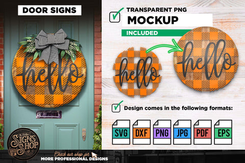 Hello Plaid | Halloween SVG Sign SVG The Vintage Signs Shop 