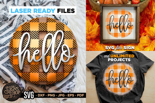 Hello Plaid | Halloween SVG Sign SVG The Vintage Signs Shop 