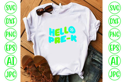 Hello Pre-k Retro SVG SVG Syaman 