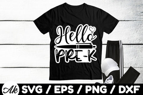 Hello pre-k Stickers SVG akazaddesign 