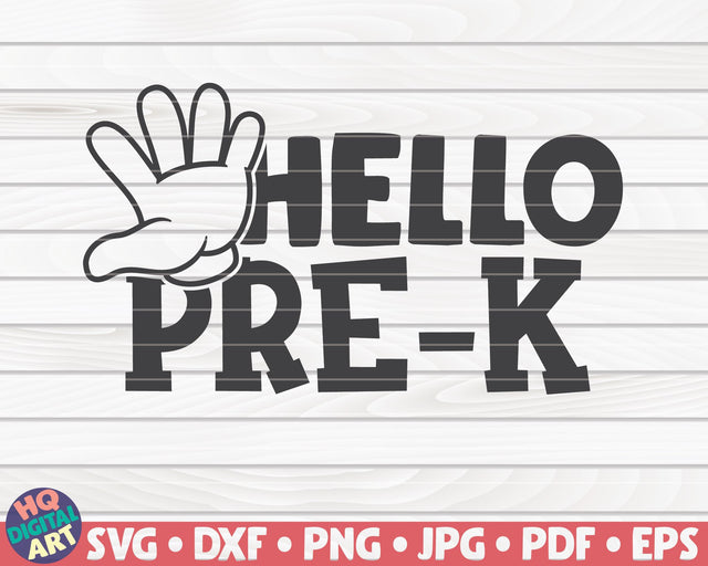 Hello pre-k SVG | Back to school design SVG HQDigitalArt 
