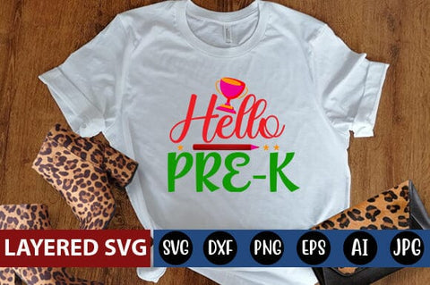Hello Pre-k Svg cut file SVG Blessedprint 