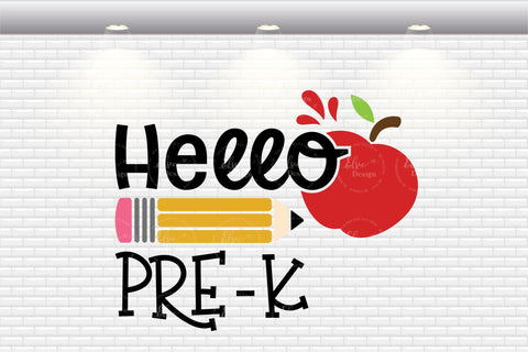 Hello Pre-K - SVG, PNG, DXF, EPS SVG Elsie Loves Design 