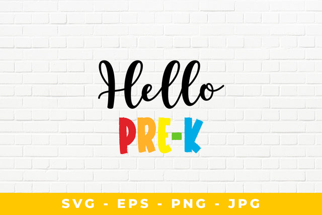 Hello Pre-K SVG SVG Sublimatiz Designs 