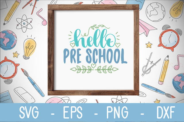 hello pre-school SVG cut file SVG Svgcraft 