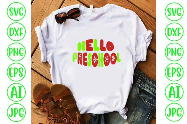 Hello Preschool Retro SVG SVG Syaman 