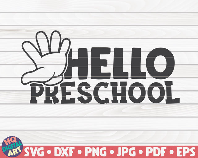 Hello preschool SVG | Back to school design SVG HQDigitalArt 