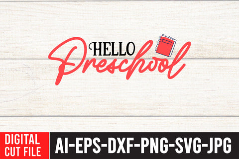 Hello Preschool SVG Cut File SVG BlackCatsMedia 