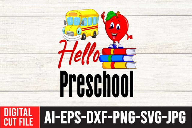 Hello Preschool SVG Cut File SVG BlackCatsMedia 