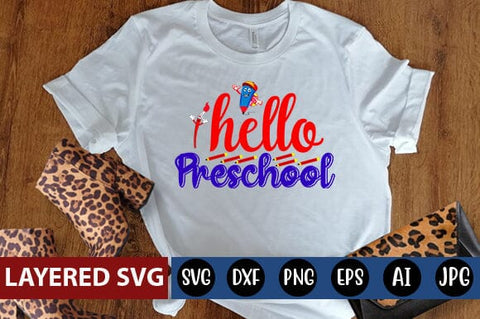 Hello Preschool Svg cut file SVG Blessedprint 