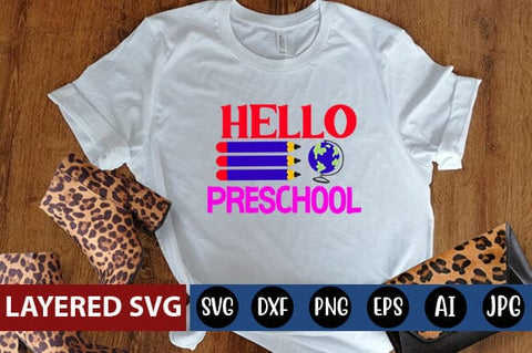 Hello Preschool Svg cut file SVG Blessedprint 