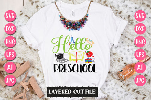 Hello Preschool SVG Cut File SVG Newmockups 