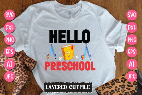 Hello Preschool SVG Cut File SVG Newmockups 