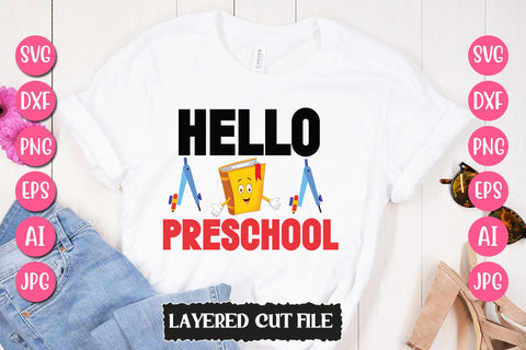 Hello Preschool SVG Cut File SVG Newmockups 