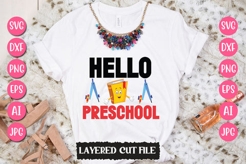 Hello Preschool SVG Cut File SVG Newmockups 