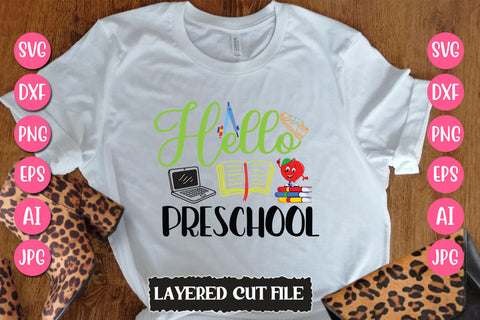 Hello Preschool SVG Cut File SVG Newmockups 