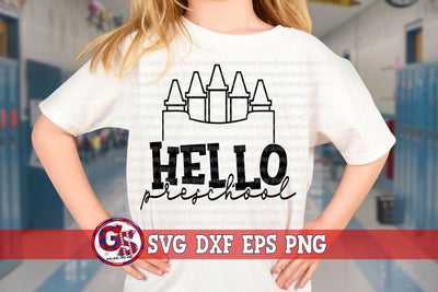 Hello Preschool SVG DXF EPS PNG SVG Greedy Stitches 